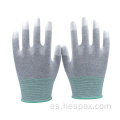 Guantes de fibra de carbono recubiertos con dedos de pura de Hespax